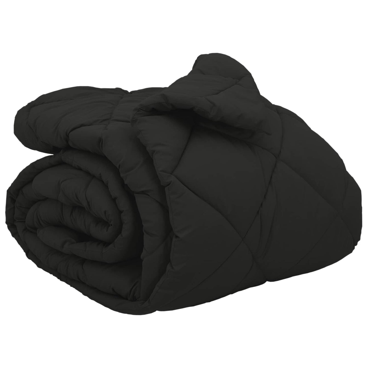 Winterbettdecke Schwarz 220 x 260 cm Mikrofaser