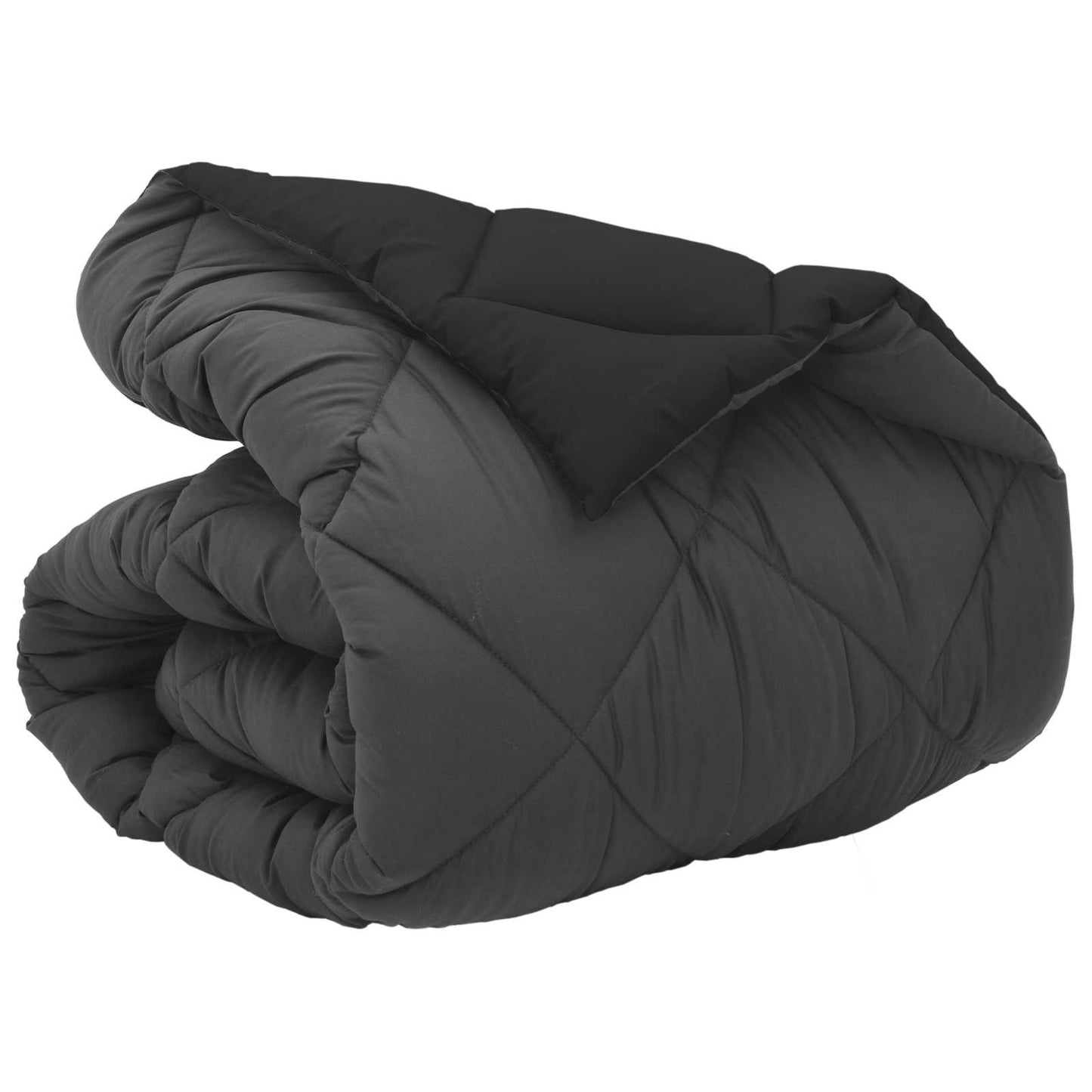 Winter Duvet Black and Anthracite 220 x 135 cm Microfiber