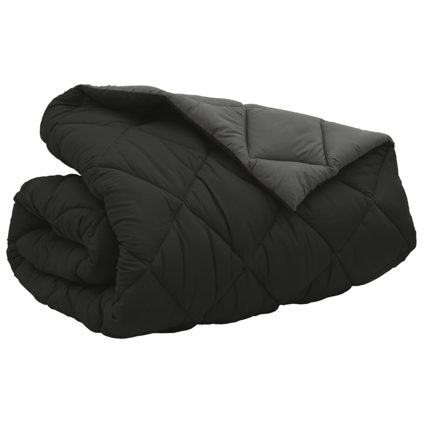 Winterbettdecke Schwarz und Anthrazit 220 x 240 cm Mikrofaser