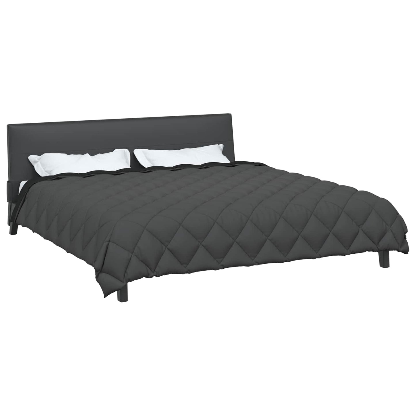 Winterbettdecke Schwarz und Anthrazit 220 x 240 cm Mikrofaser