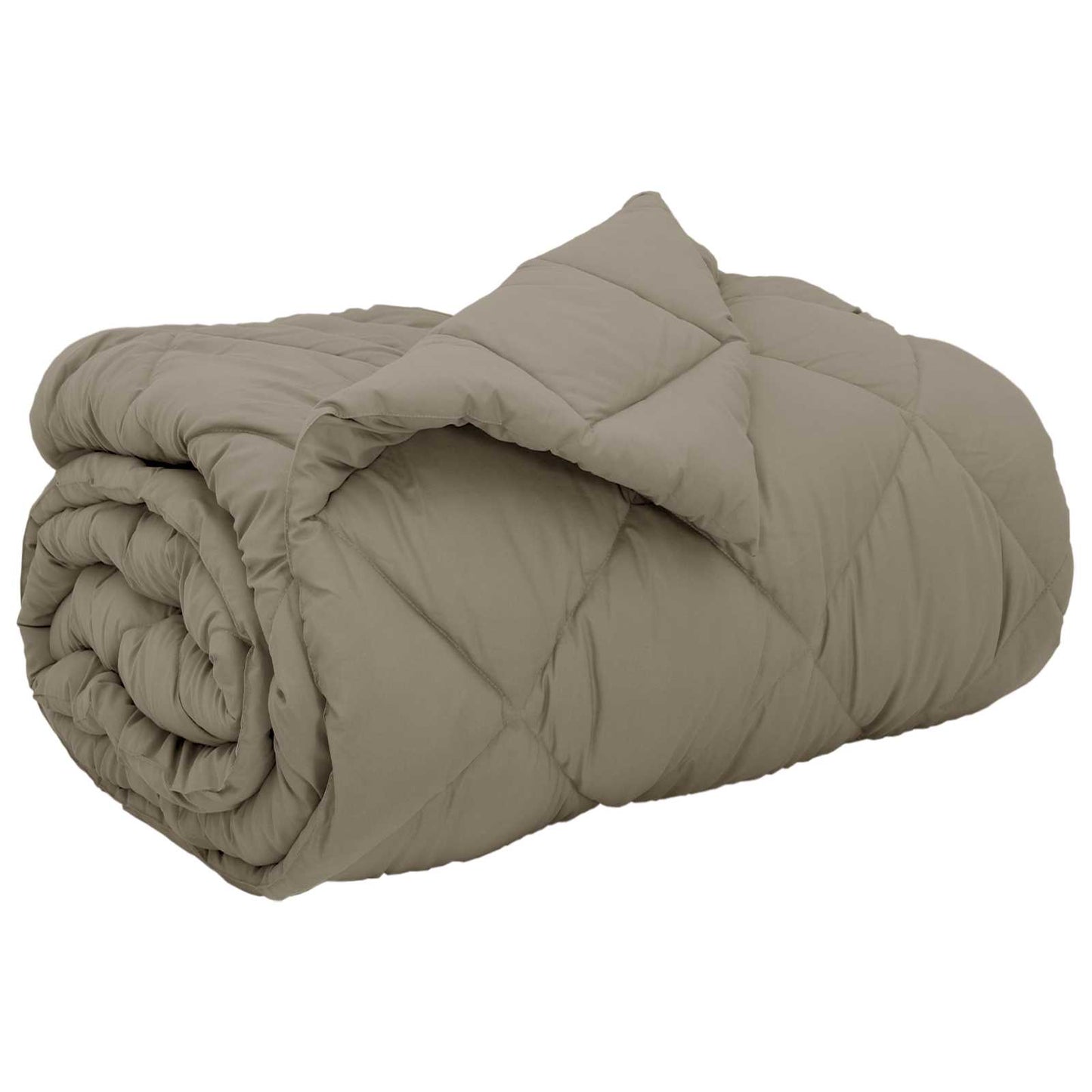 Winterbettdecke Hellgrau 220 x 140 cm Mikrofaser