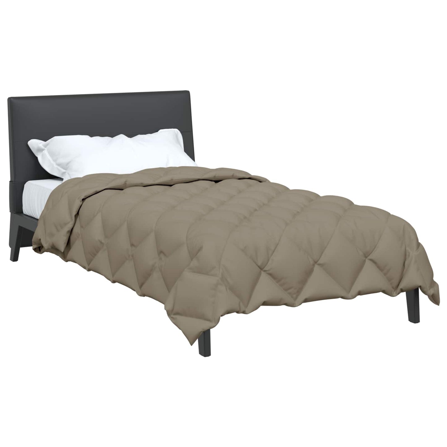 Winterbettdecke Hellgrau 220 x 140 cm Mikrofaser