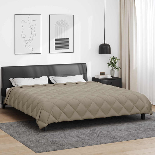 Winter Duvet Light Gray 220 x 260 cm Microfiber