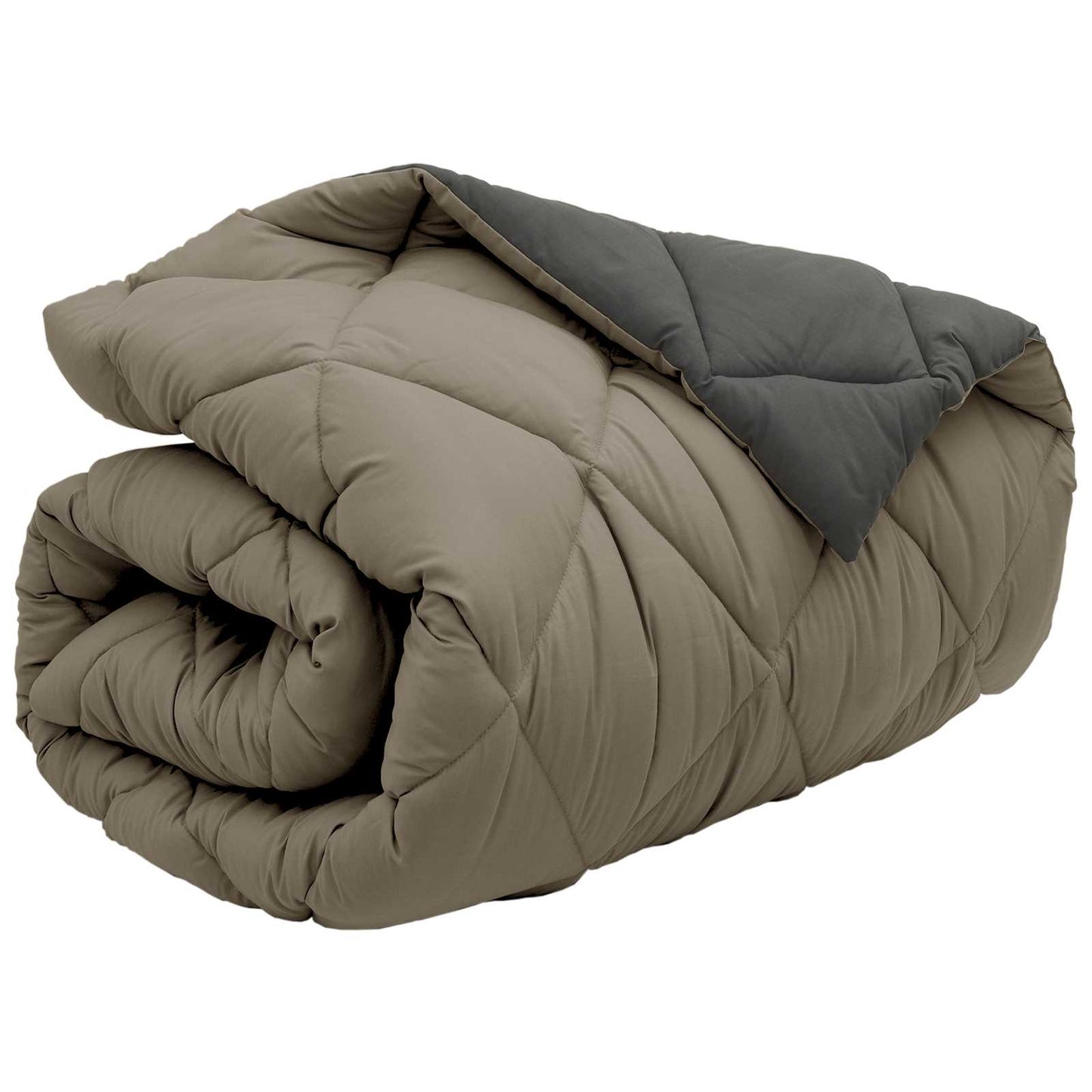 Winter Duvet Light Grey and Anthracite 200 x 140 cm Microfiber