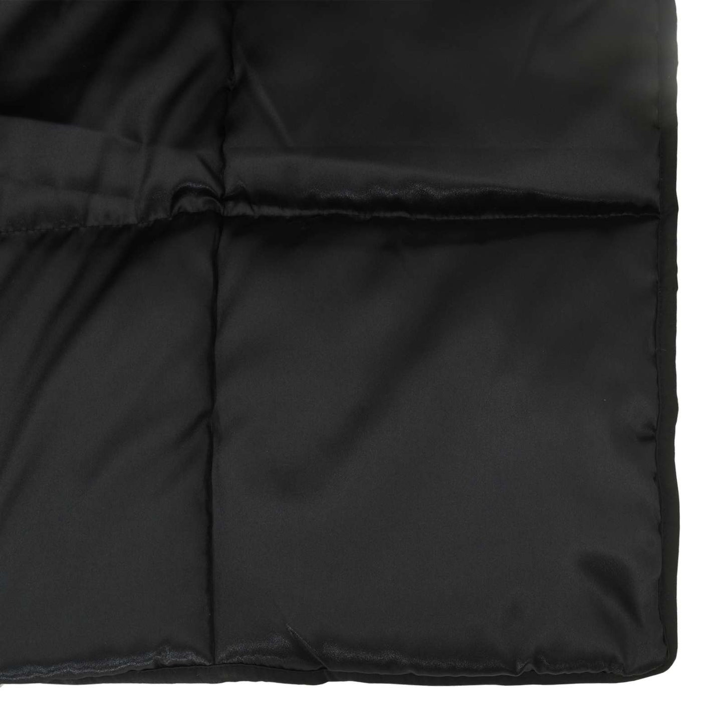 Sommerdecke Schwarz 220 x 135 cm Satin und Mikrofaser