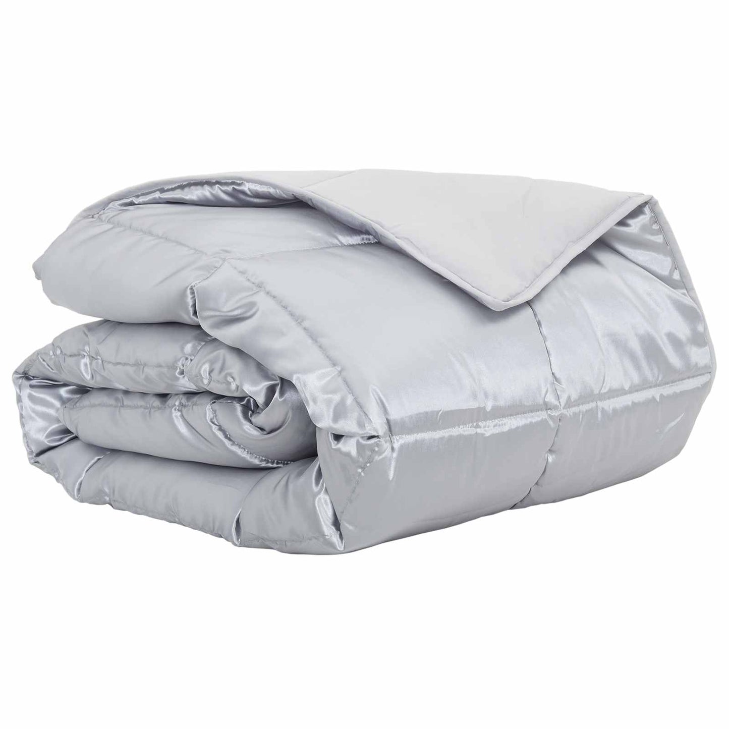 Silver Summer Duvet 200 x 200 cm Satin and Microfiber