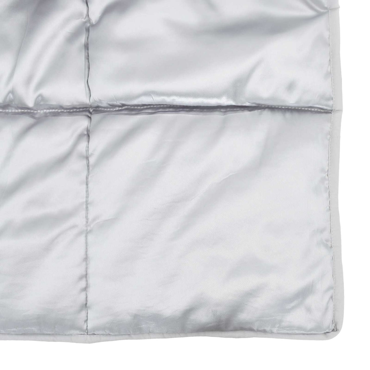 Sommerdecke Silber 240 x 200 cm Satin und Mikrofaser