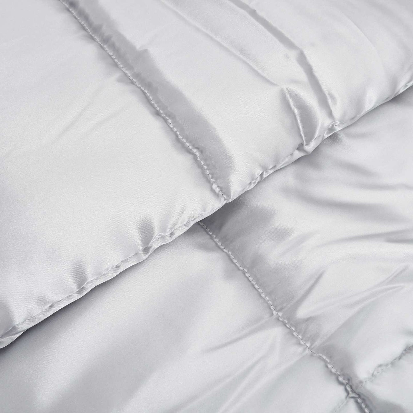 Summer Duvet Silver 220 x 260 cm Satin and Microfiber