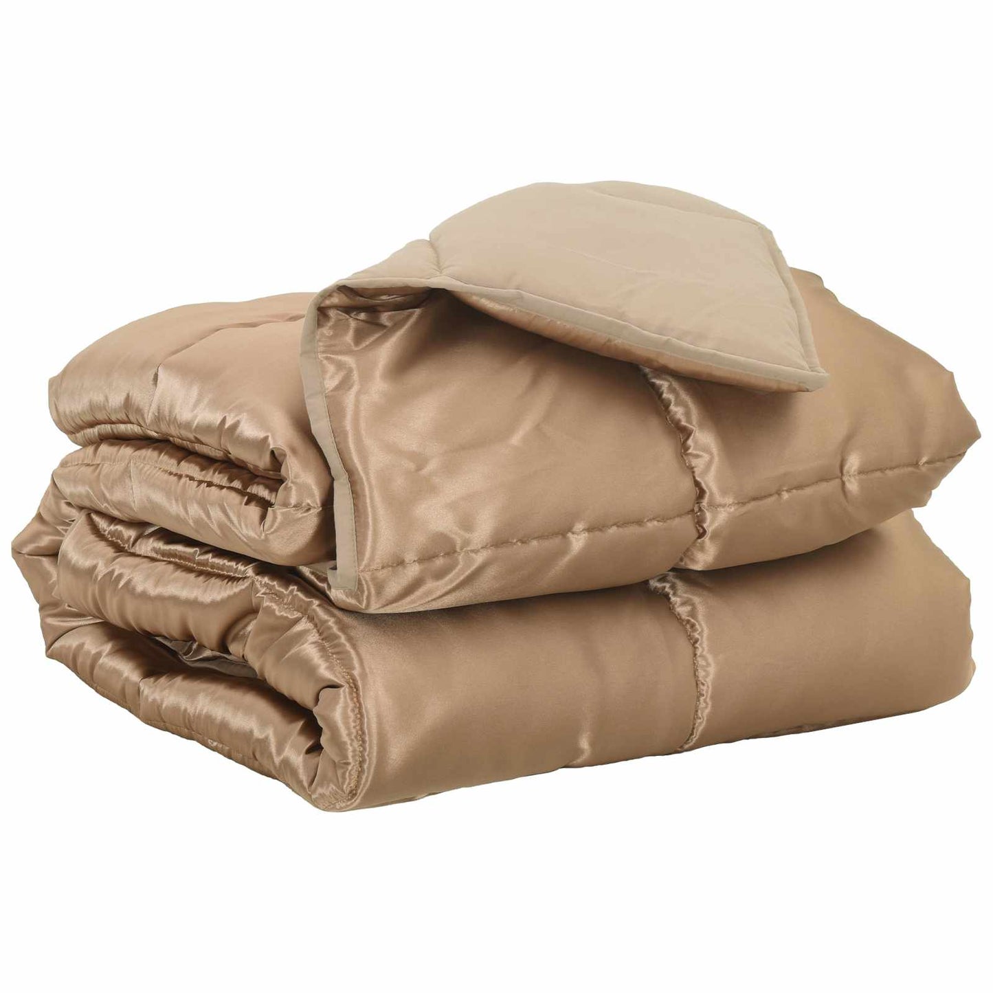 Ganzjahresbettdecke Gold 200 x 155 cm Satin und Mikrofaser