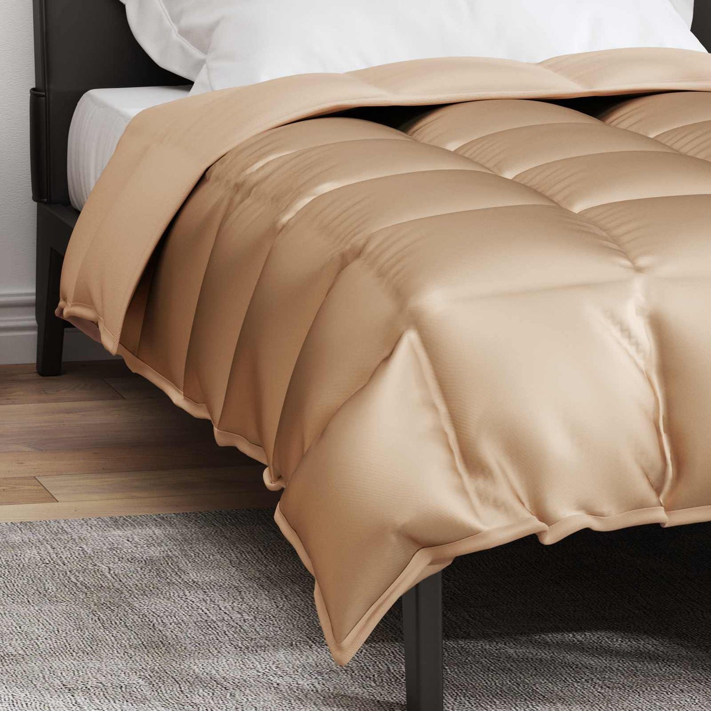 Winterbettdecke Gold 200 x 155 cm Satin und Mikrofaser