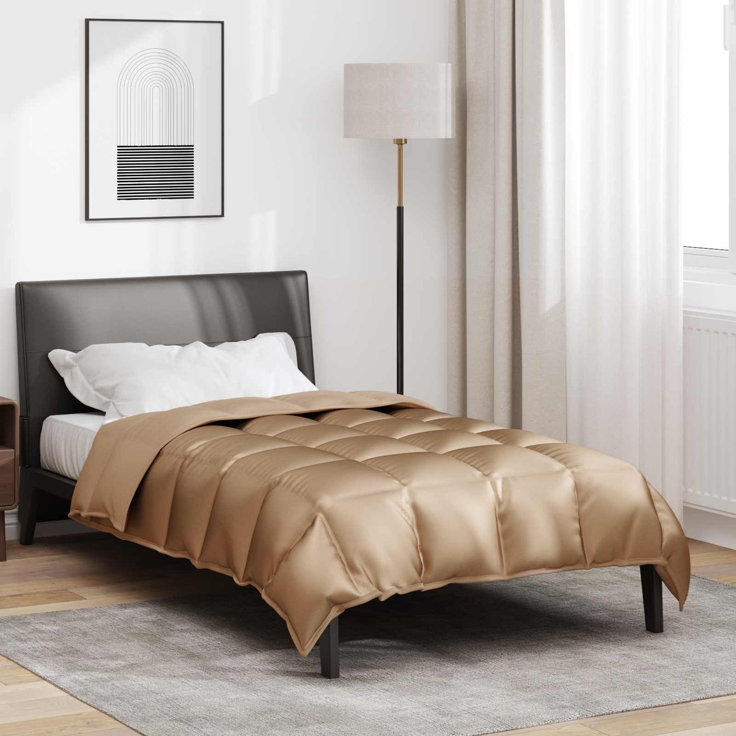 Winterbettdecke Gold 220 x 155 cm Satin und Mikrofaser