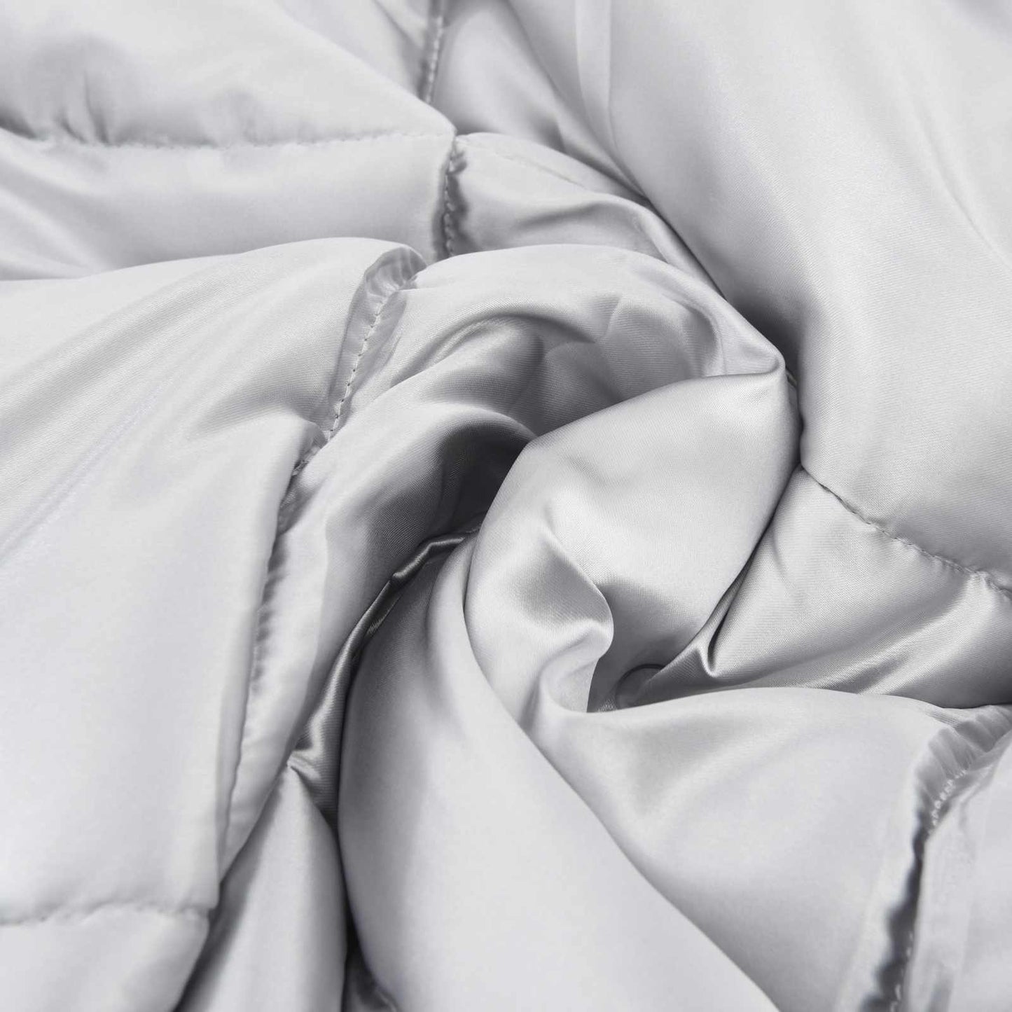 Winterbettdecke Silber 200 x 140 cm Satin und Mikrofaser