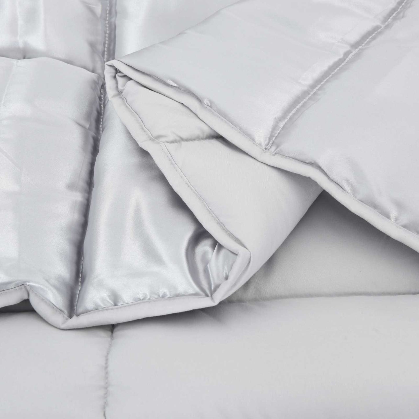 Silver Winter Duvet 220 x 260 cm Satin and Microfiber
