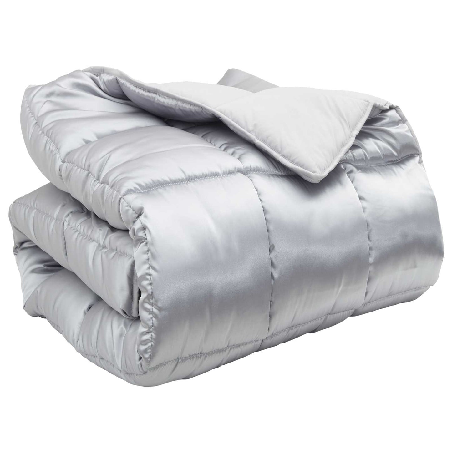 Silver Winter Duvet 220 x 260 cm Satin and Microfiber