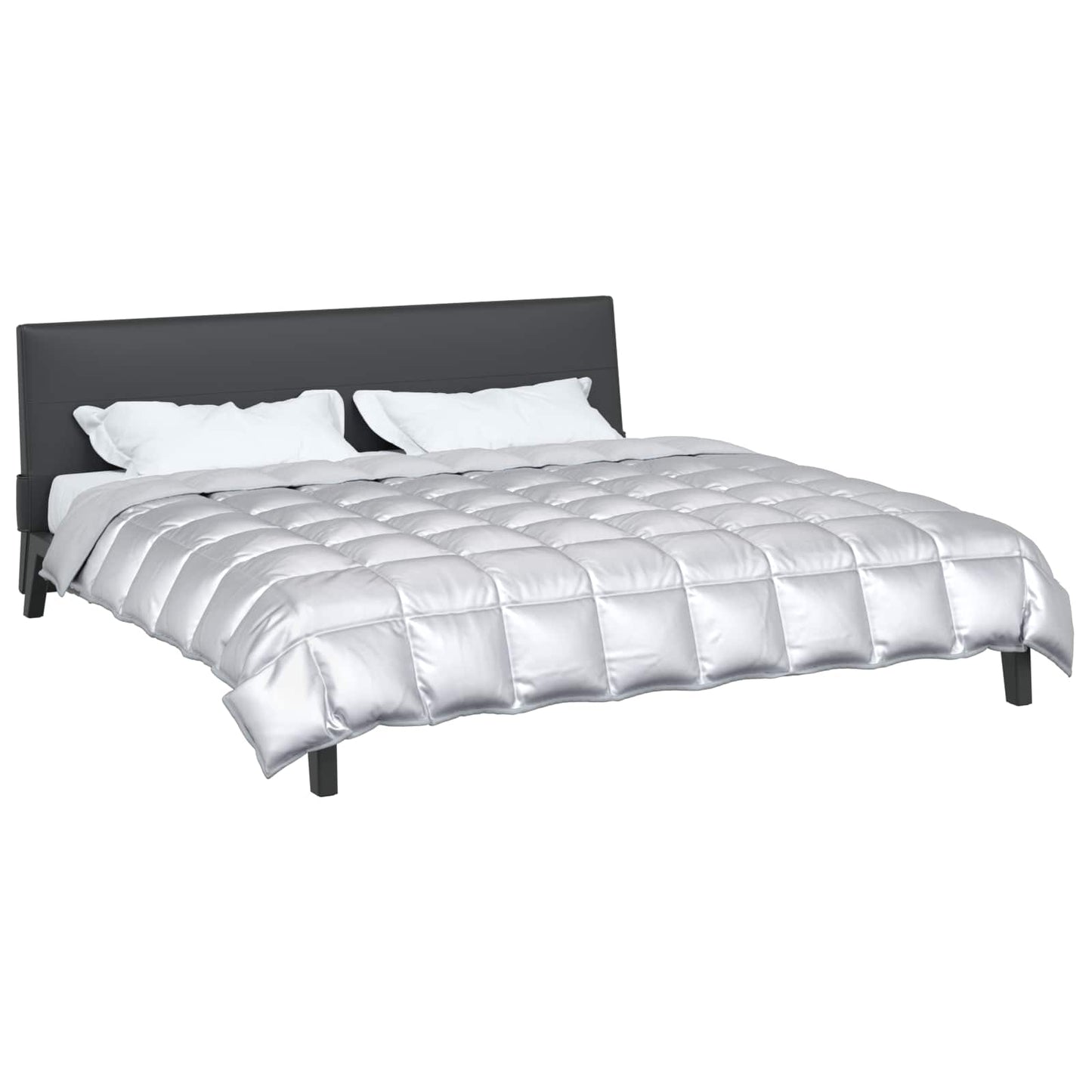 Silver Winter Duvet 220 x 260 cm Satin and Microfiber
