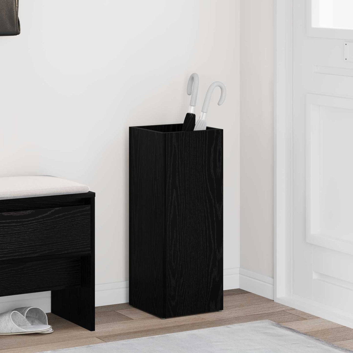 Sonnenschirmhalter Schwarz Eichen-Optik 25 x 24,5 x 64 cm