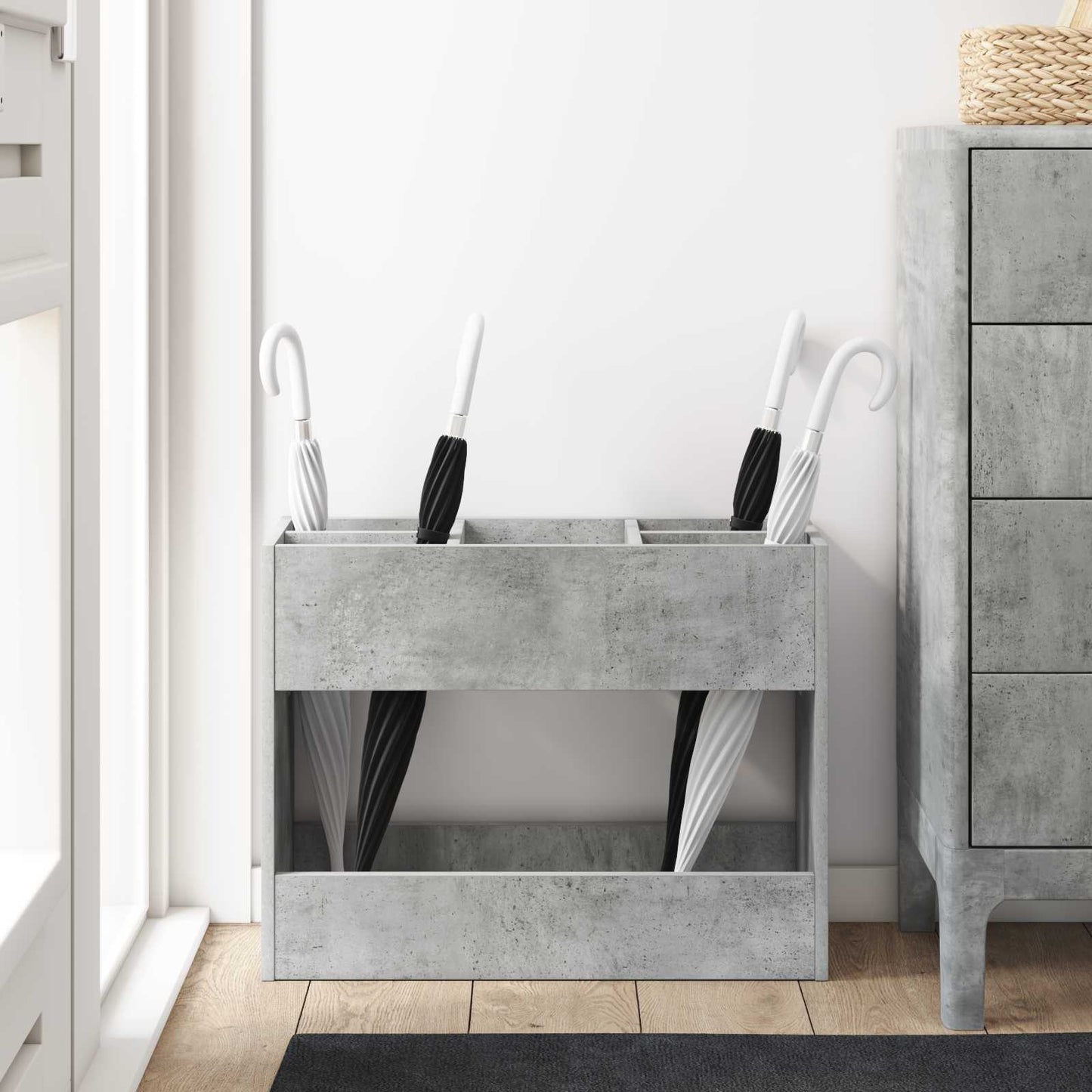Sonnenschirmhalter Beton Grau 65 x 24 x 50 cm Holzwerkstoff