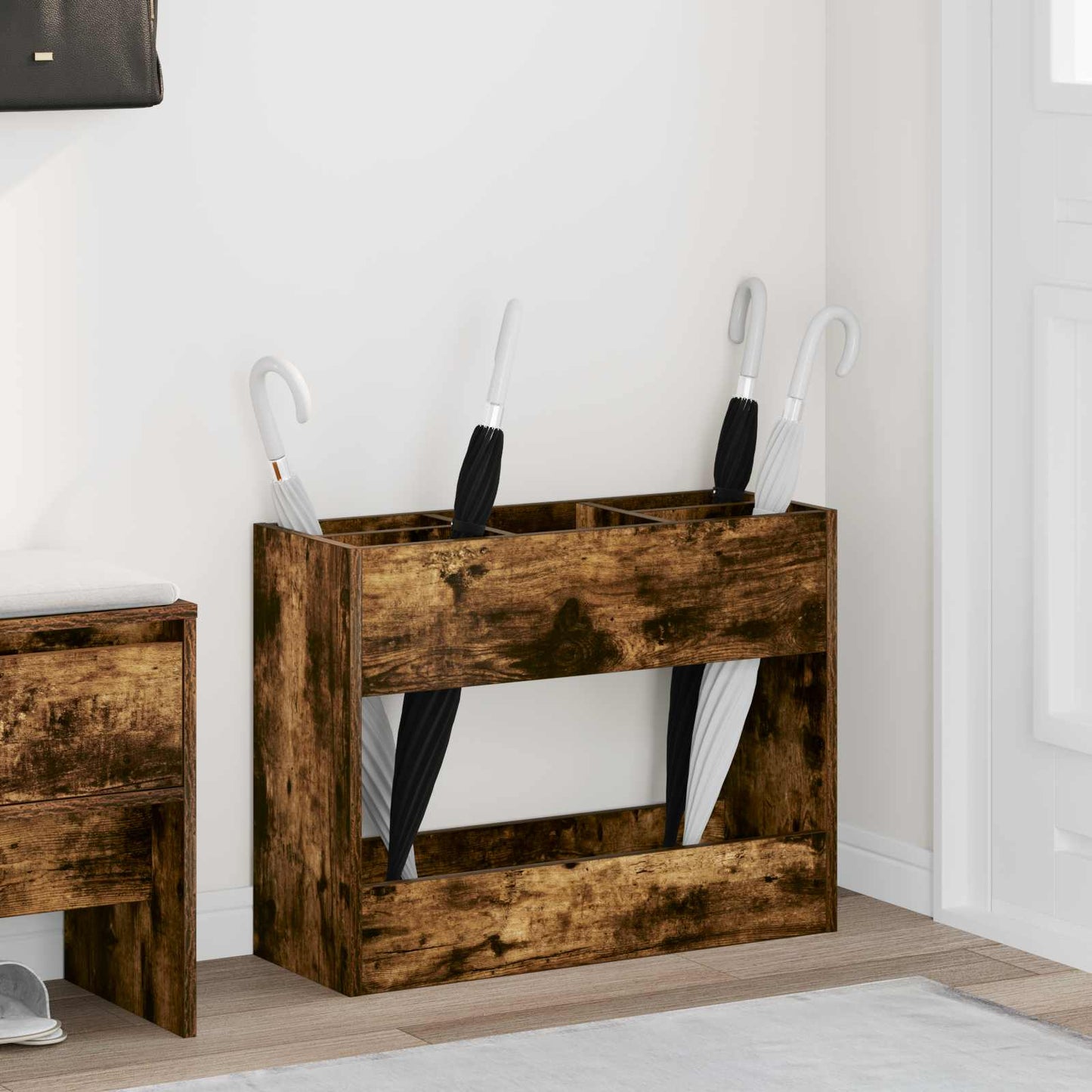 Parasol Holder Smoked Oak 65 x 24 x 50 cm