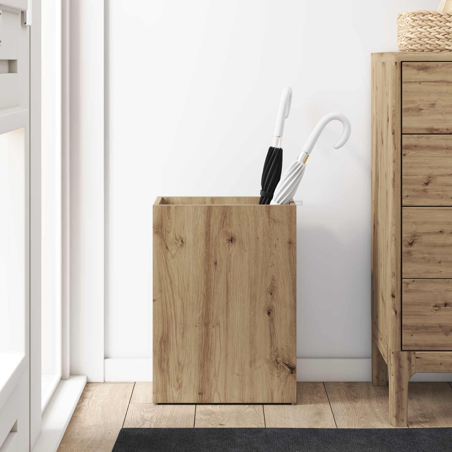 Parasol Holder with Storage Artisan Oak 40 x 20 x 55.5 cm