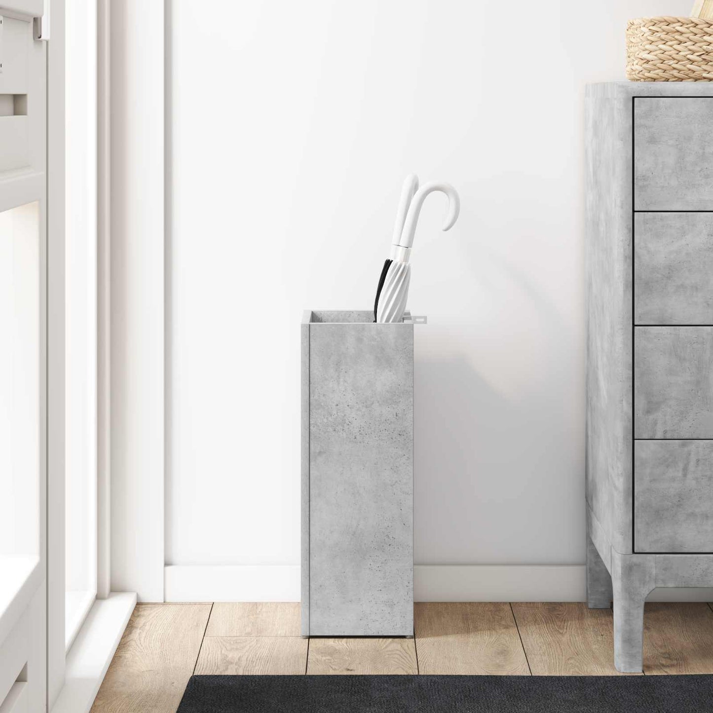 Sonnenschirmhalter Beton Grau 20 x 20 x 55,5 cm Holzwerkstoff