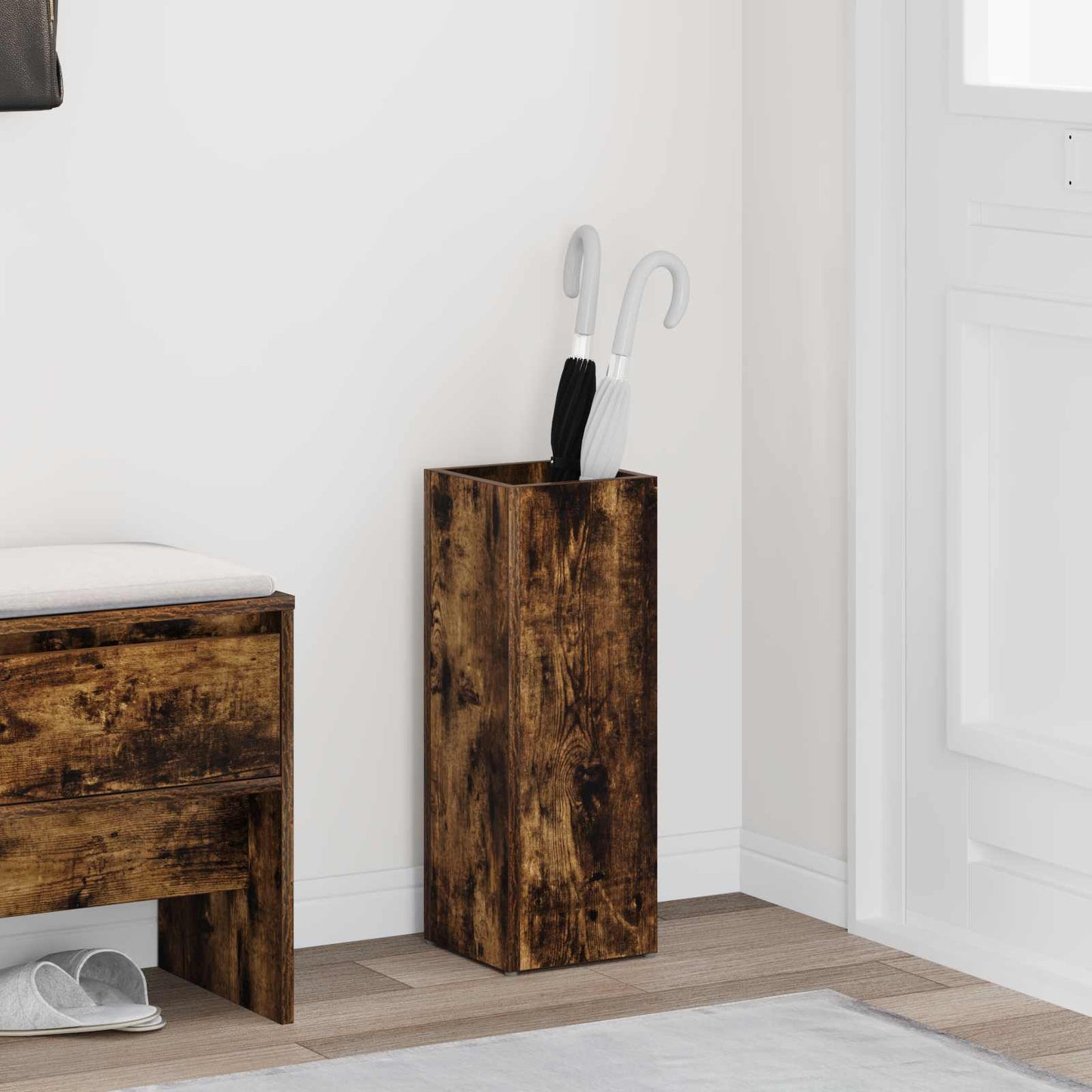 Parasol Holder Smoked Oak 20 x 20 x 55.5 cm
