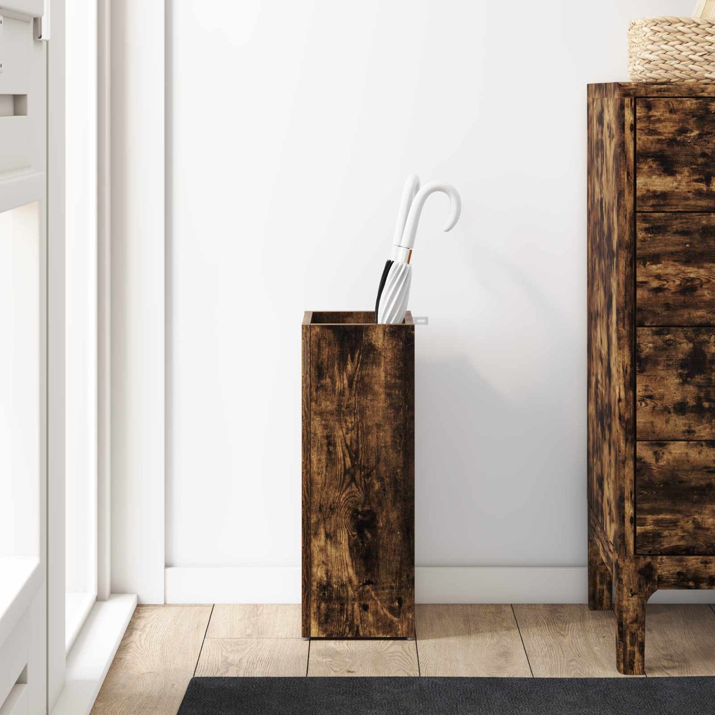 Parasol Holder Smoked Oak 20 x 20 x 55.5 cm