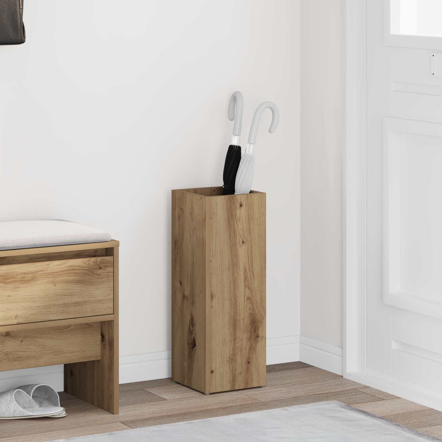 Parasol Base with Storage Artisan Oak 20 x 20 x 55.5 cm