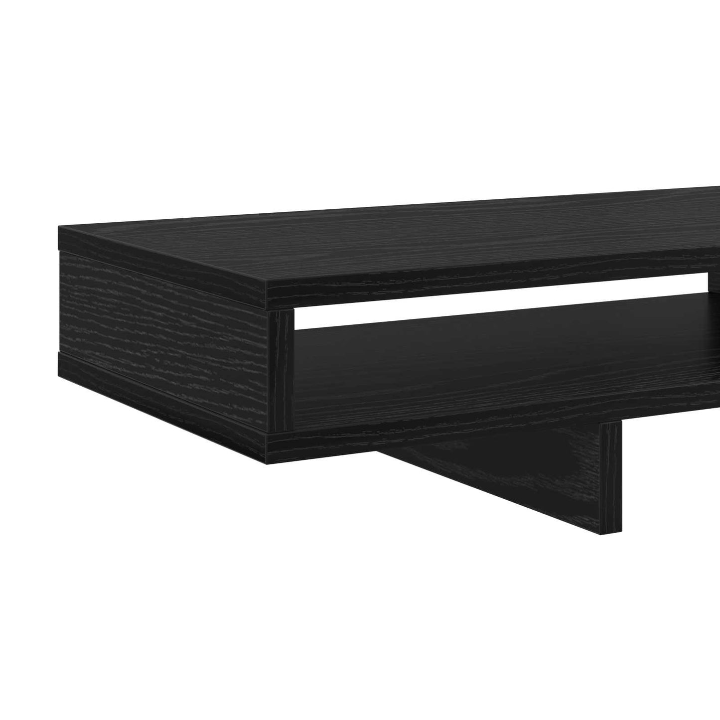 Support d'écran noir 100 x 27 x 15 cm Panneau de particules