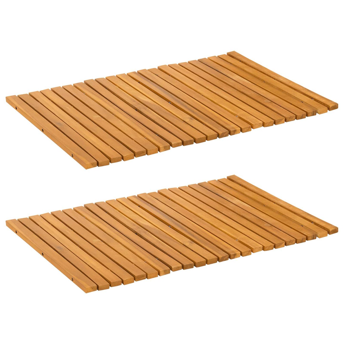 Tapis de bain marron 60 x 40 cm en acacia massif