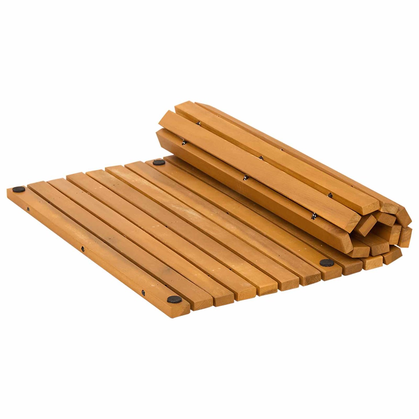 Tapis de bain marron 60 x 40 cm en acacia massif