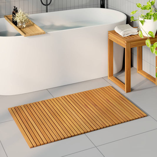 Badematte Braun 100 x 60 cm Massivholz Akazie
