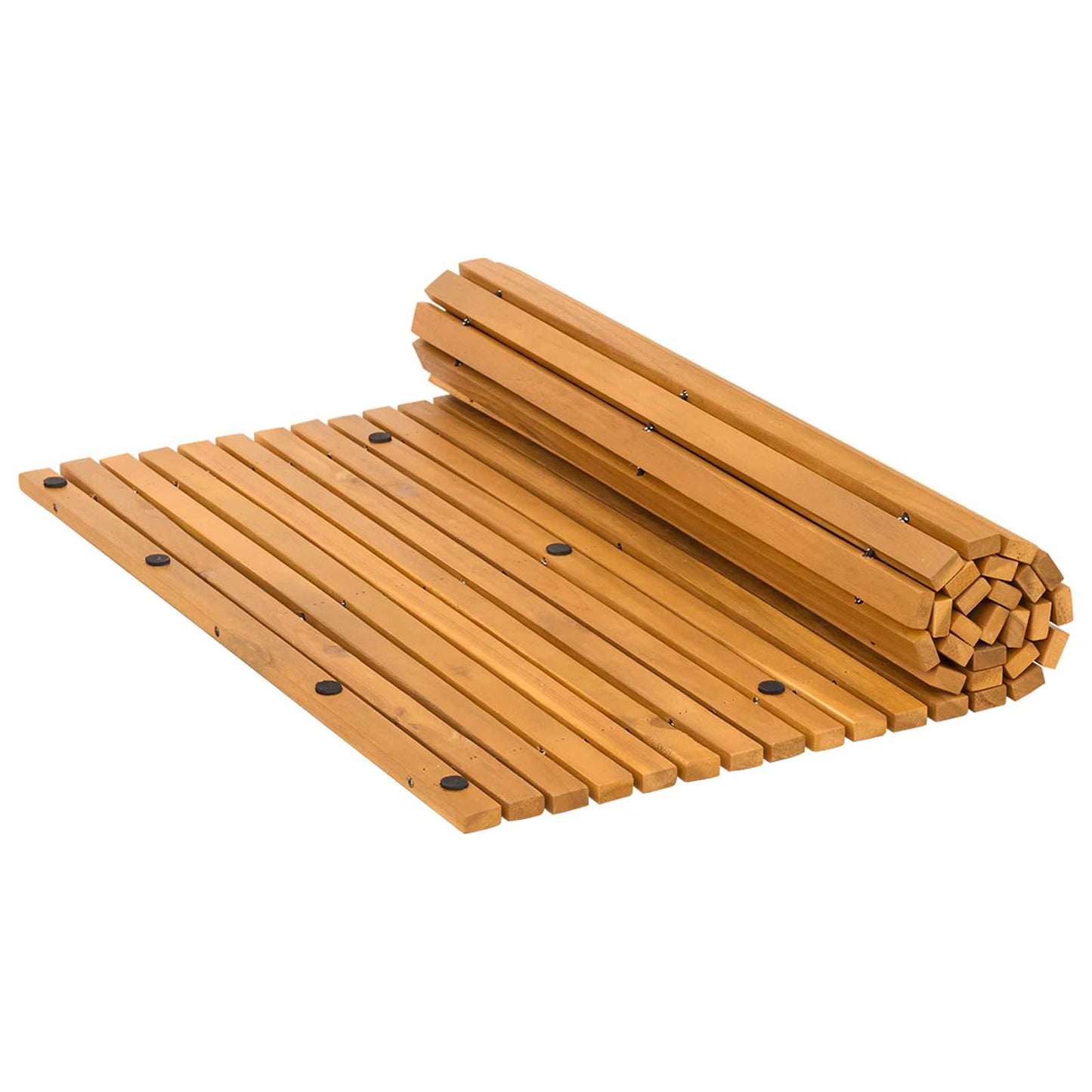 Bath Mat Brown 100 x 60 cm Solid Acacia Wood