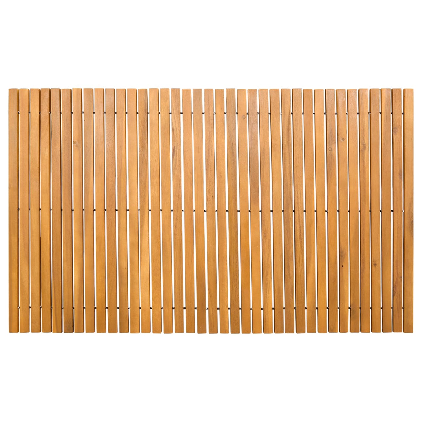Bath Mat Brown 100 x 60 cm Solid Acacia Wood
