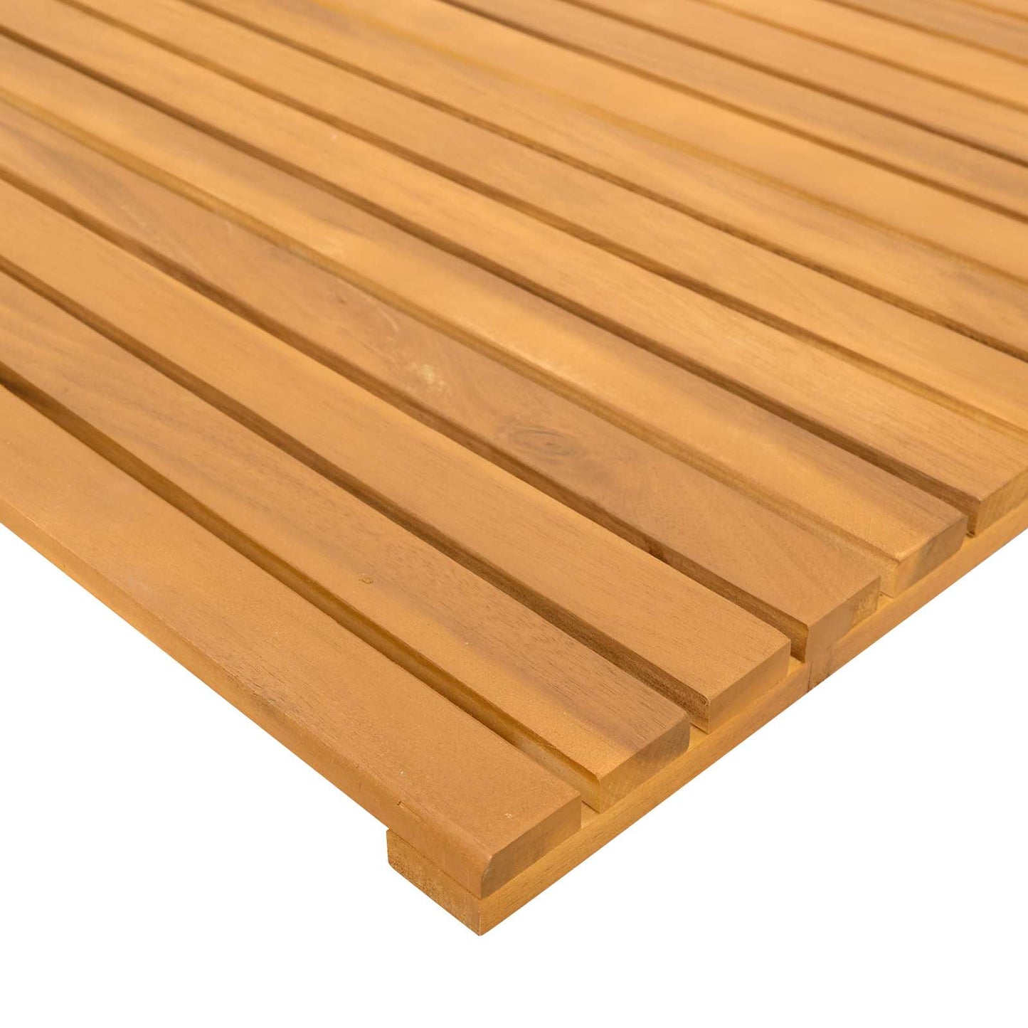 Tapis de bain uni marron 60 x 40 cm bois