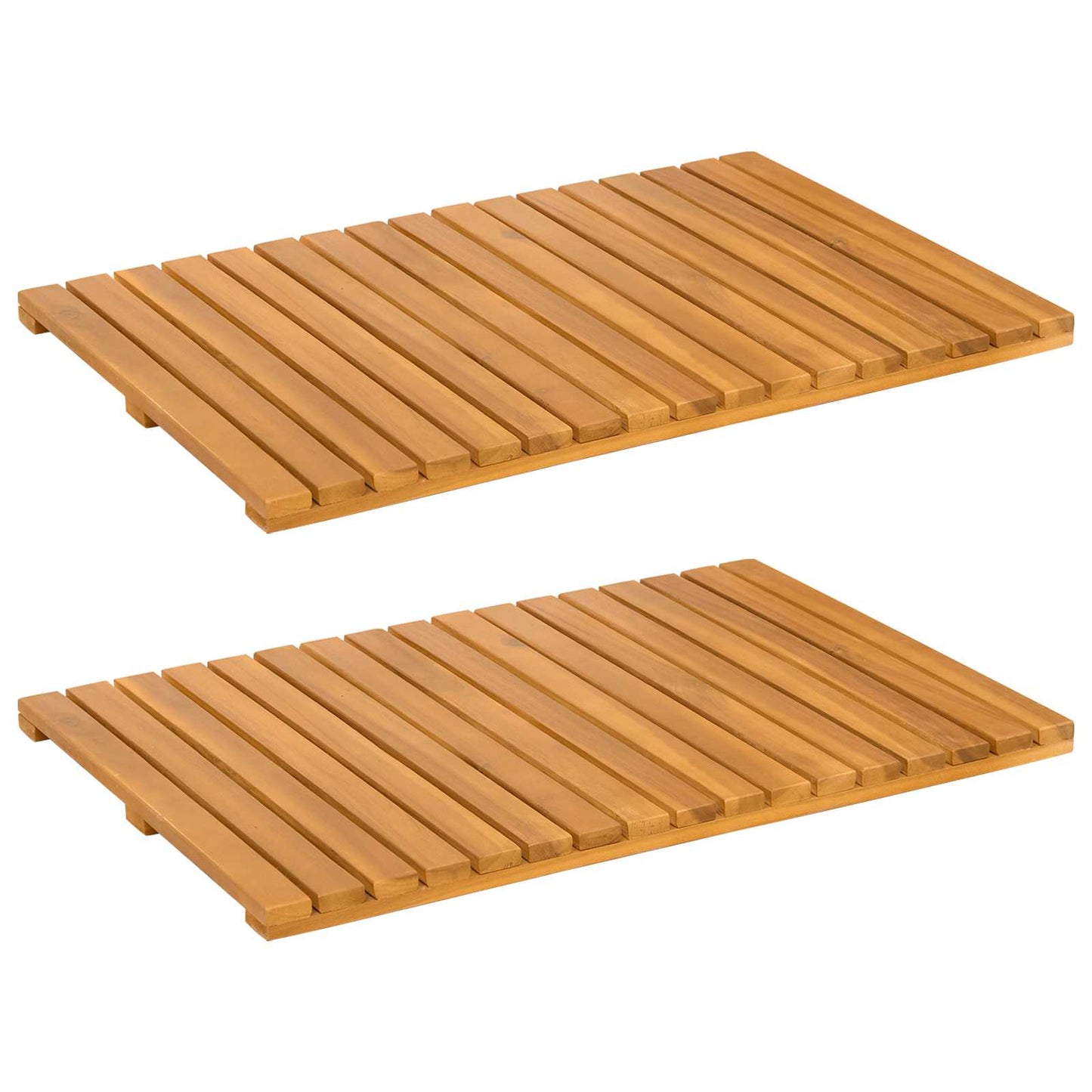 Tapis de bain uni marron 60 x 40 cm bois
