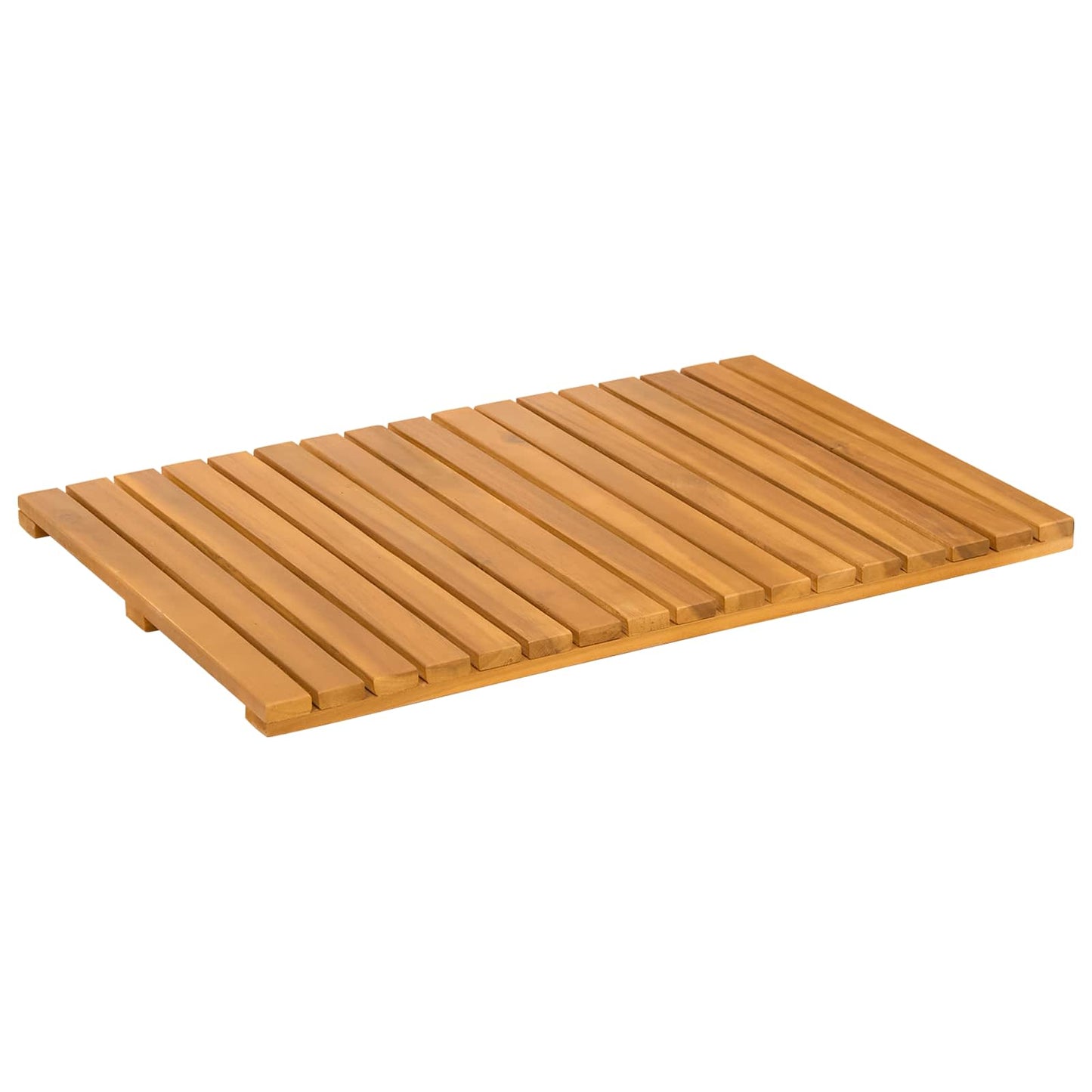 Tapis de bain uni marron 60 x 40 cm bois