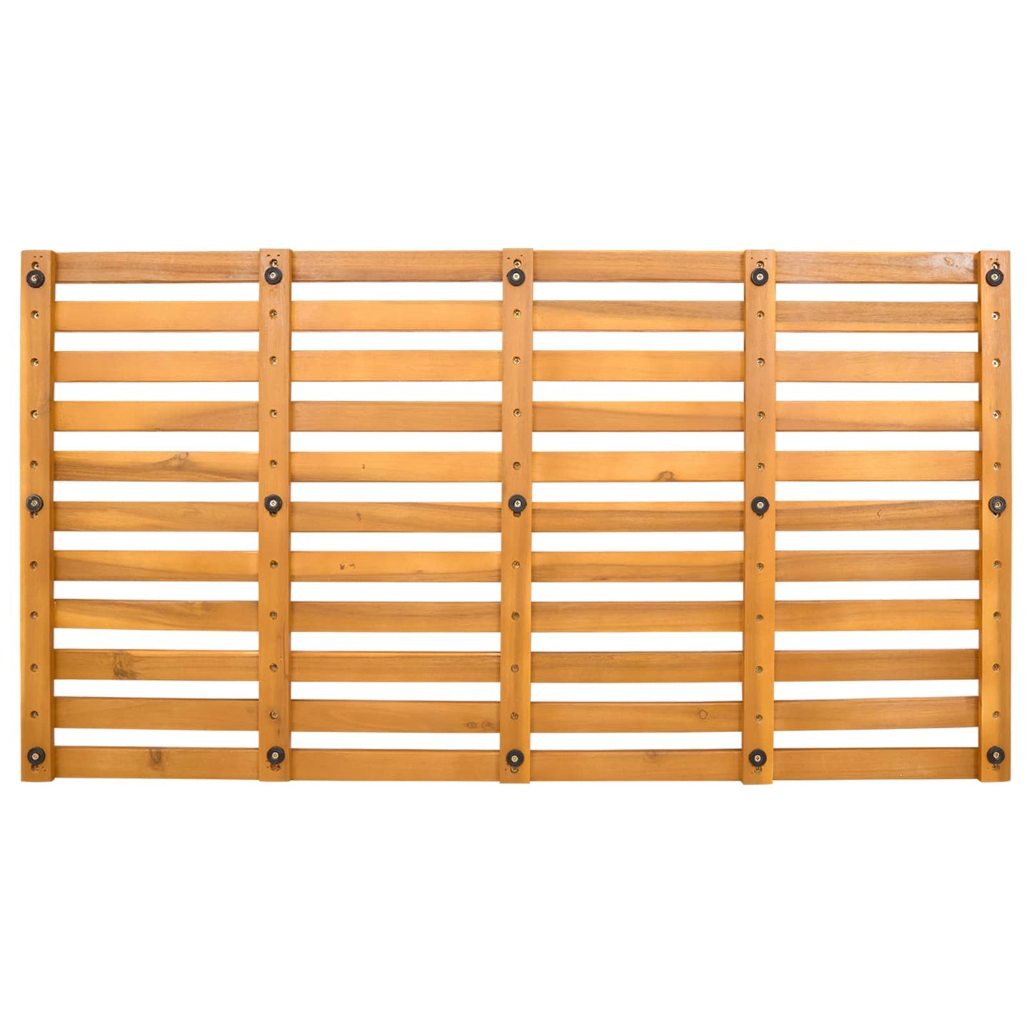 Bath Mat Solid Brown 100 x 53 cm Wood