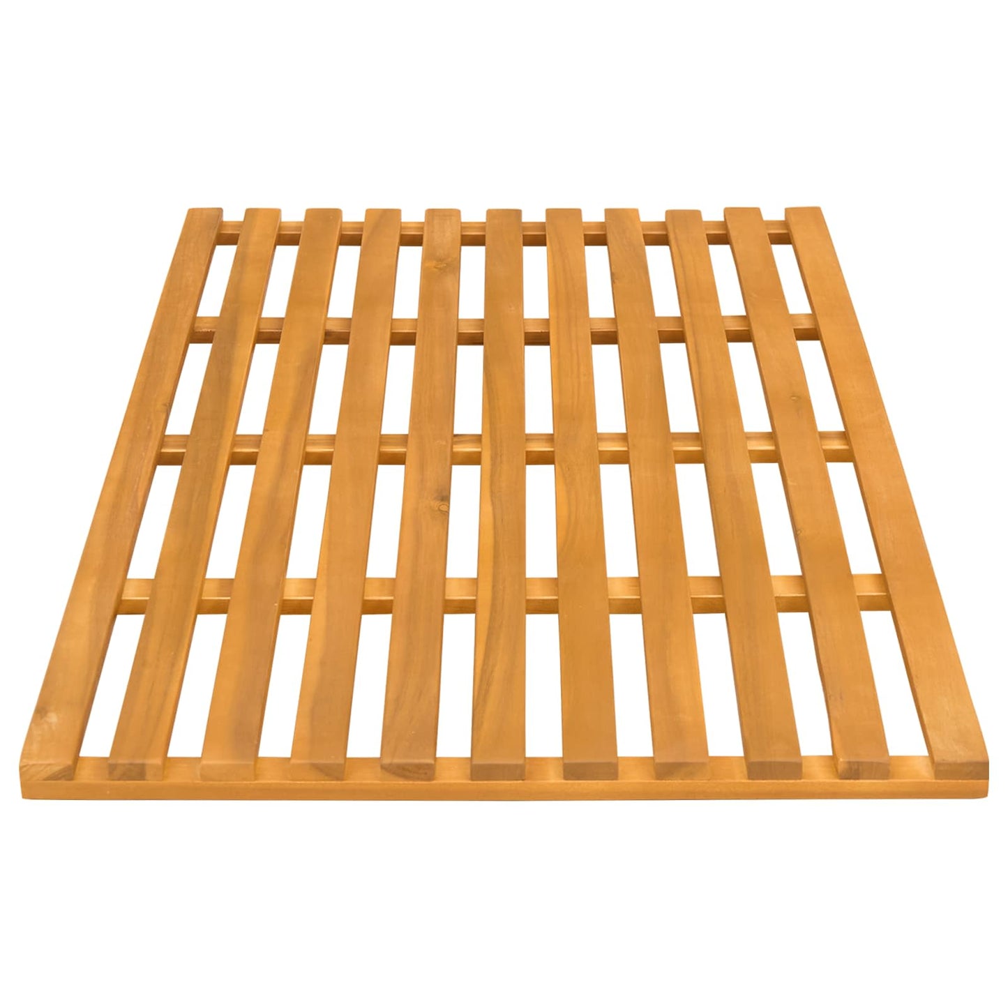 Bath Mat Solid Brown 100 x 53 cm Wood