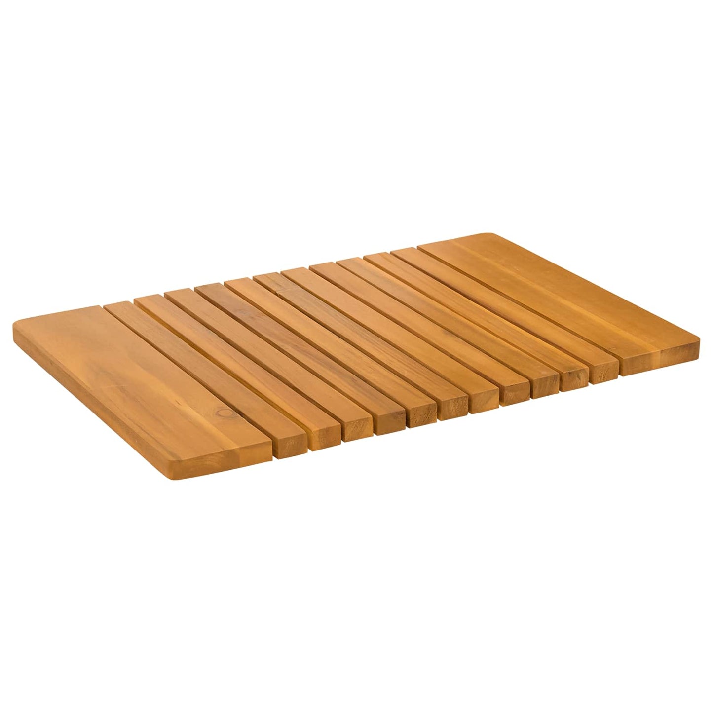Bath Mat Solid Brown 59 x 40 cm Wood
