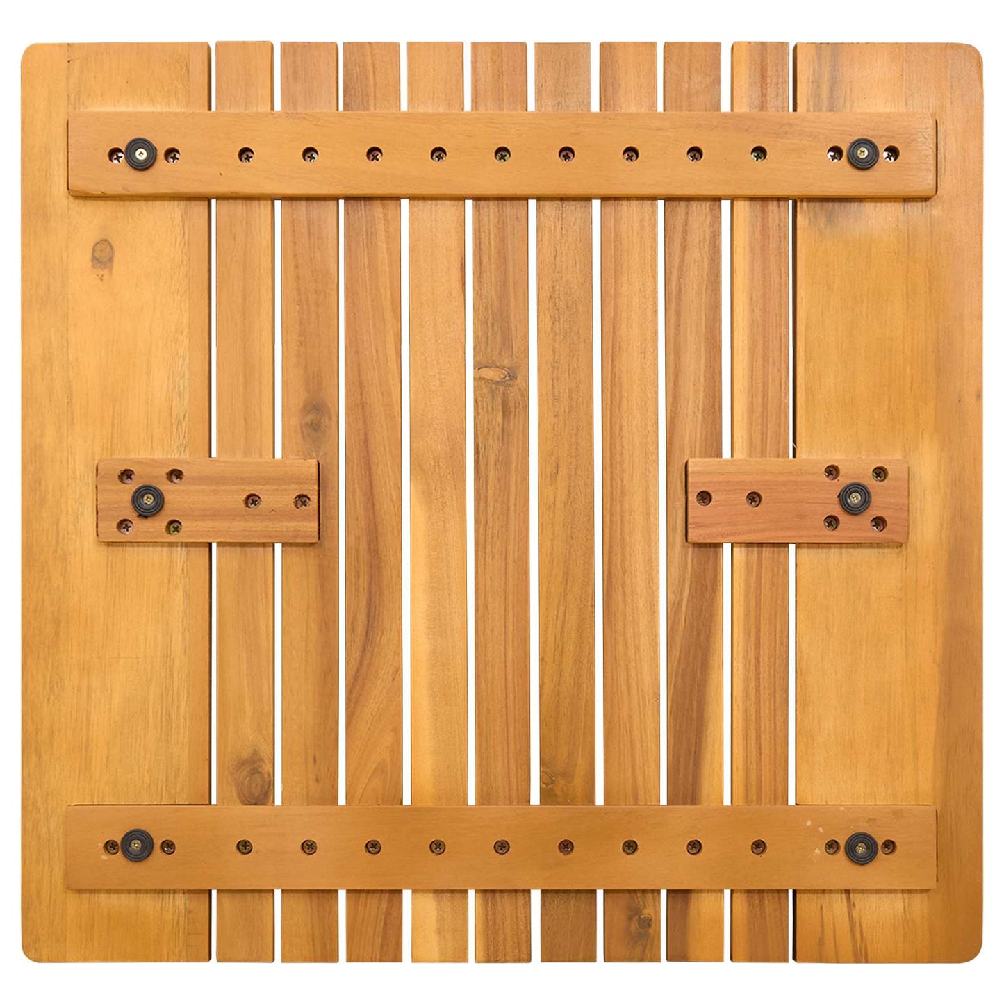 Tapis de bain uni marron 59 x 40 cm bois