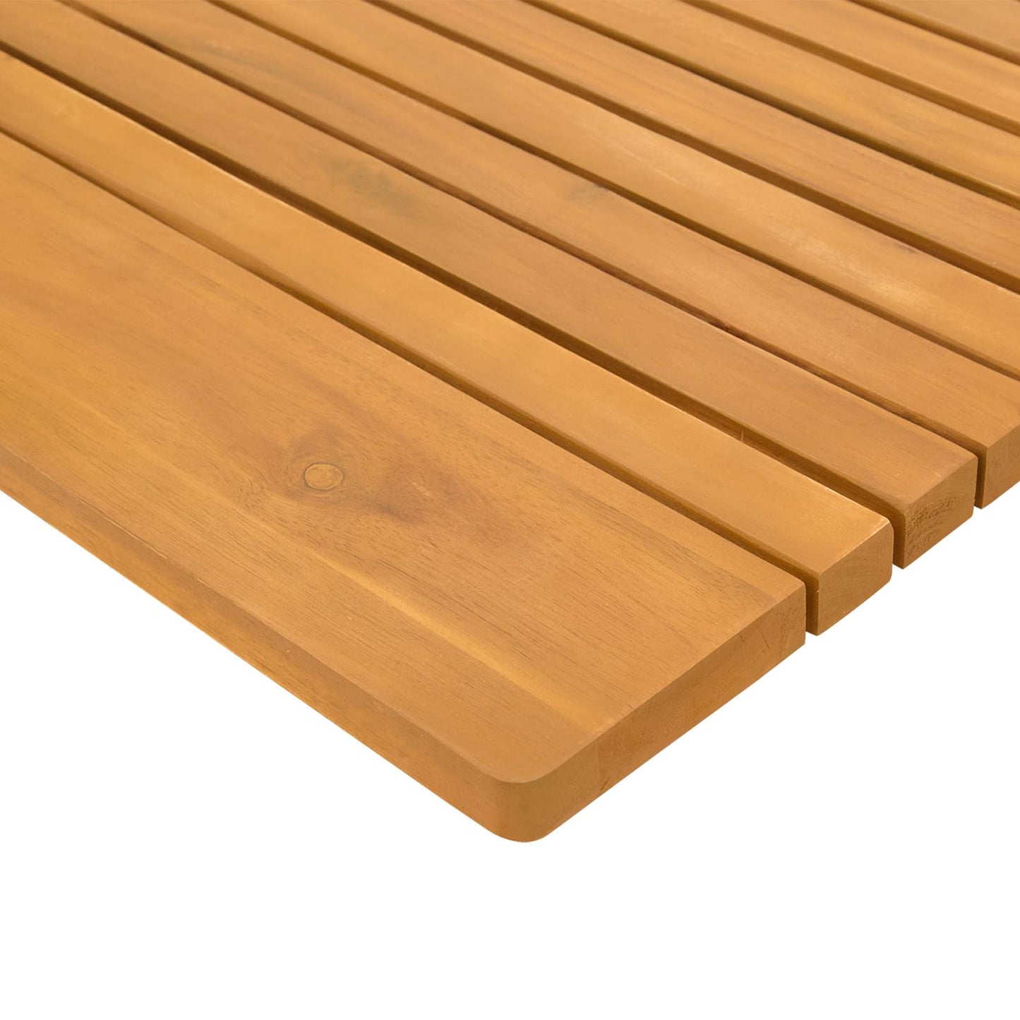 Badematte Uni Braun 100 x 55 cm Holz