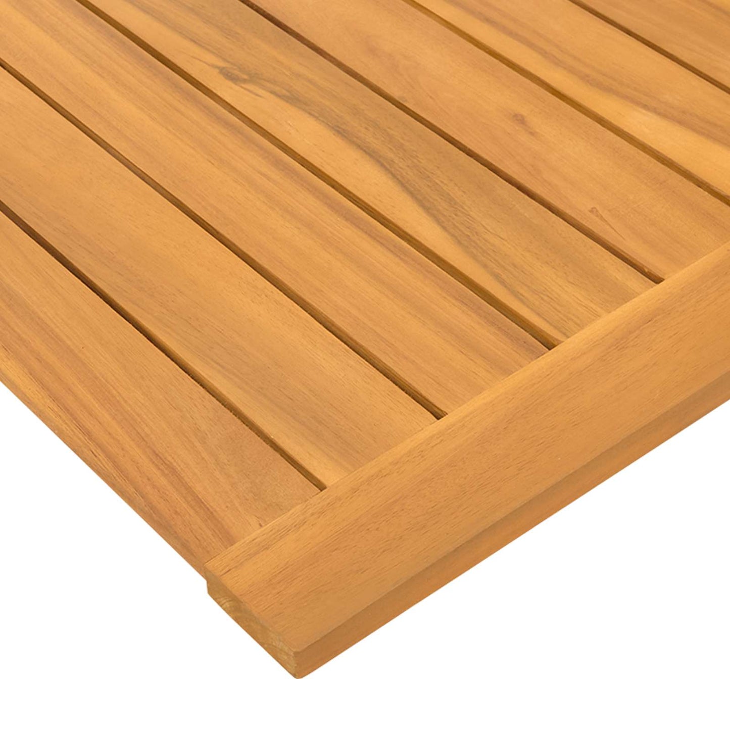 Solid Brown Bath Mat 80 x 50 cm Wood