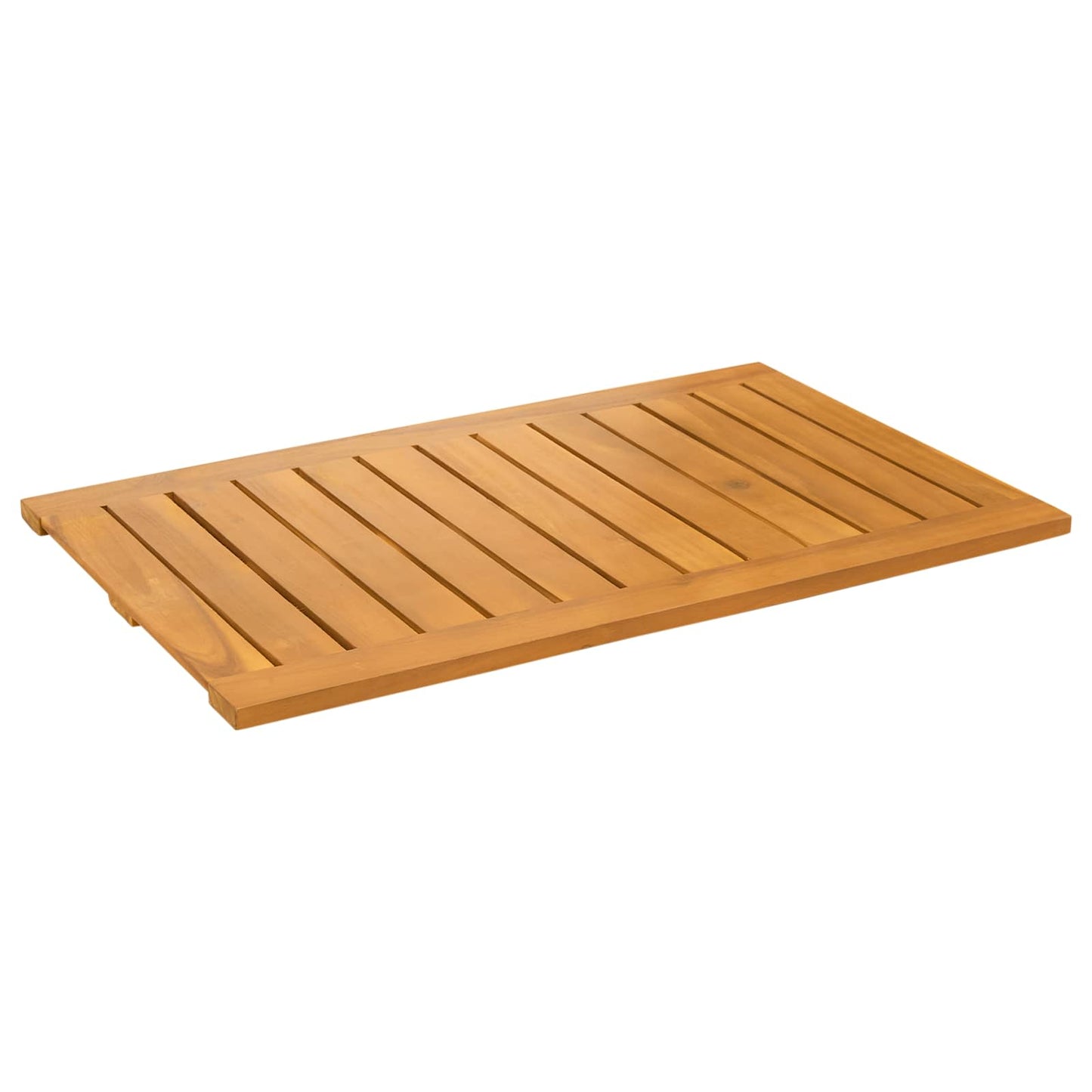 Solid Brown Bath Mat 80 x 50 cm Wood