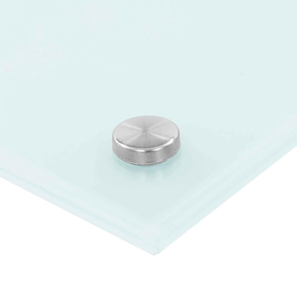 Küchenrückwand 2 pcs Weiß 100 x 60 cm Gehärtetes Glas