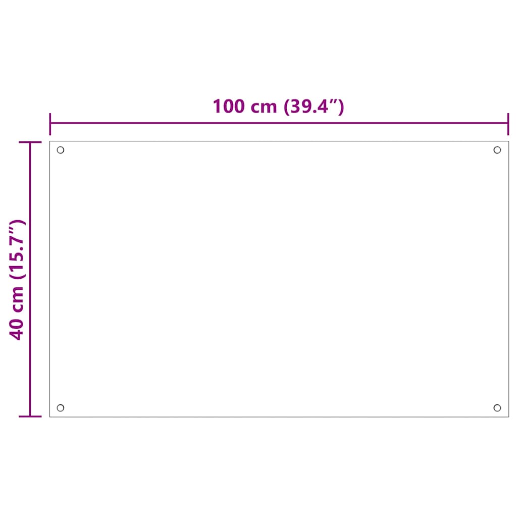 Küchenrückwand 2 pcs Transparent 100 x 40 cm Gehärtetes Glas