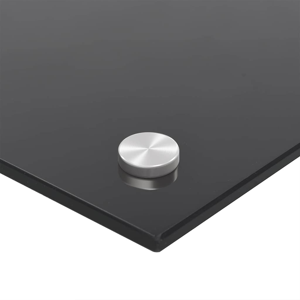 Küchenrückwand 2 pcs Schwarz 90 x 50 cm Gehärtetes Glas