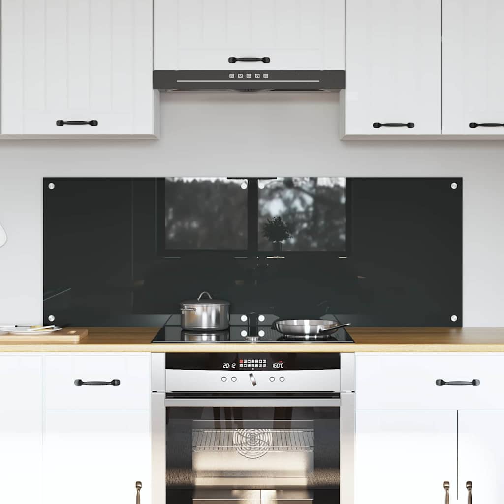 Küchenrückwand 2 pcs Dunkelgrau 70 x 50 cm Gehärtetes Glas