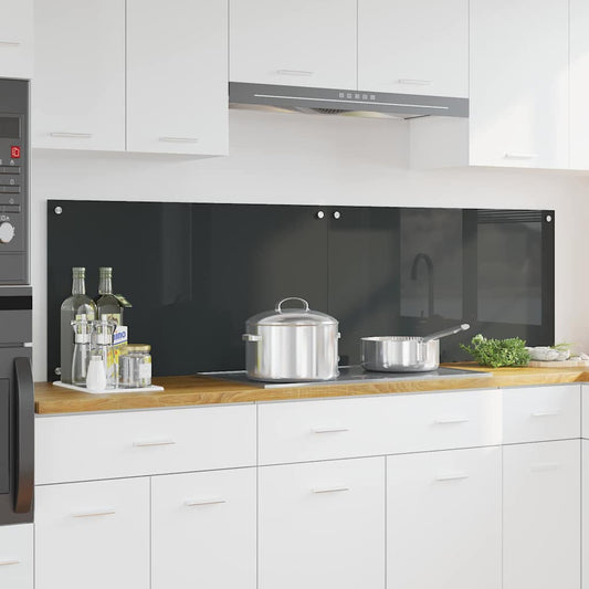 Küchenrückwand 2 pcs Dunkelgrau 90 x 50 cm Gehärtetes Glas