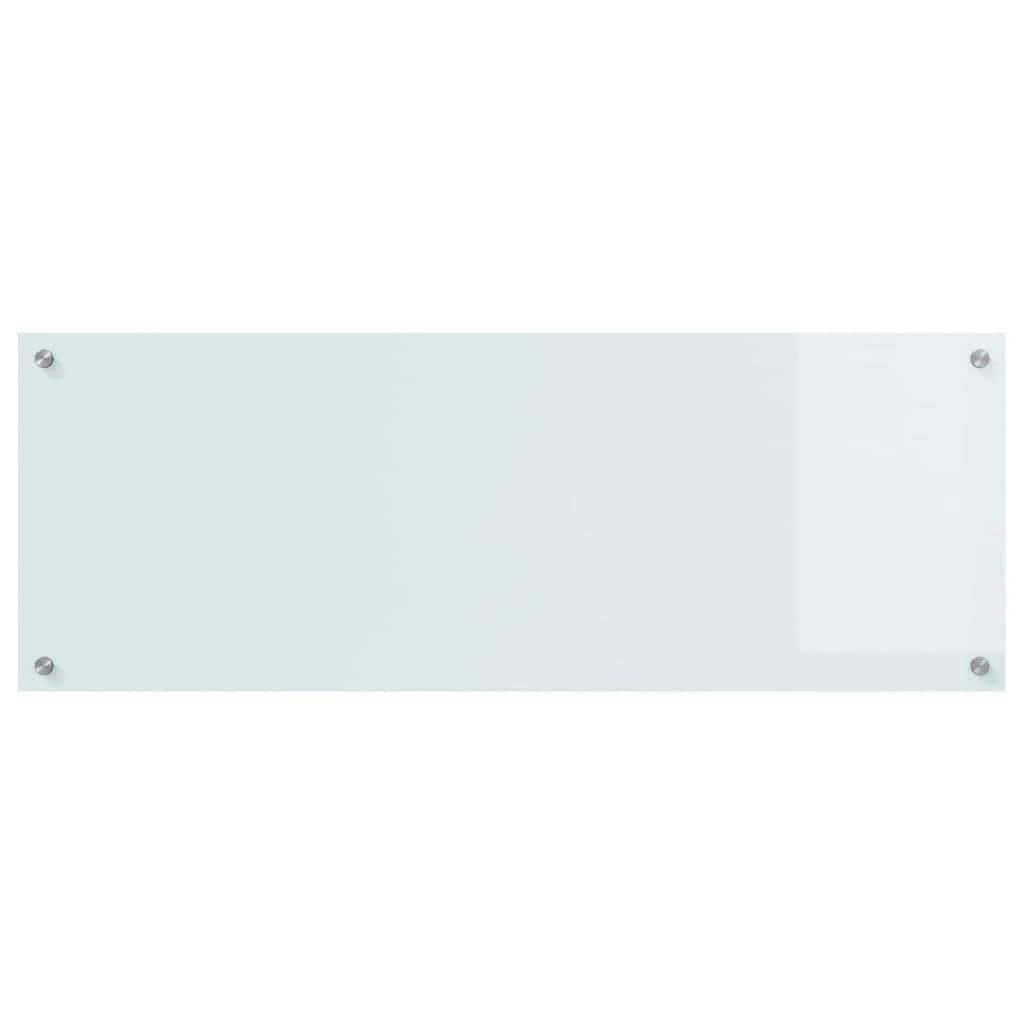 Küchenrückwand 2 pcs Weiß 110 x 40 cm Gehärtetes Glas