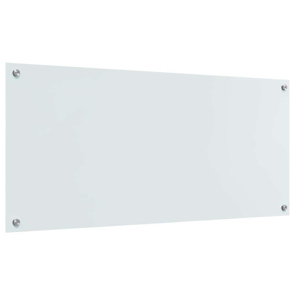Küchenrückwand 2 pcs Weiß 110 x 50 cm Gehärtetes Glas